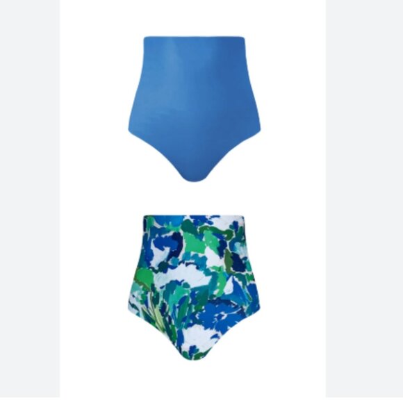 BAIIA Monet Reversible High Rise Bikini Bottom Blue Green Size 20 NWT - Picture 2 of 3